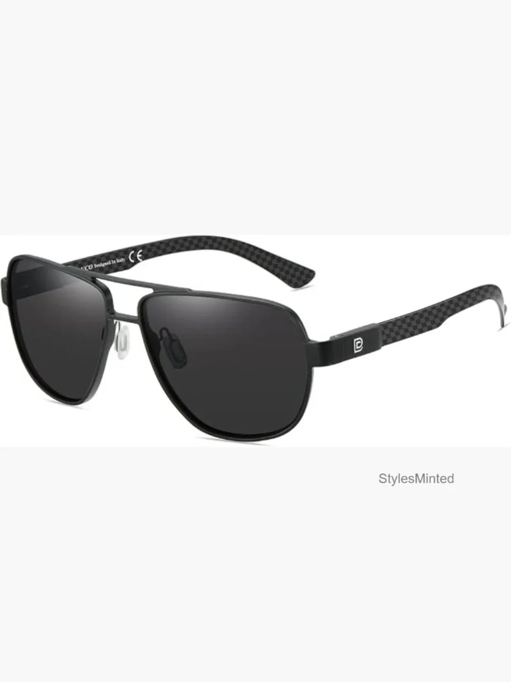 Aviator Sunglasses Men Carbon Fiber Temple Polarized UV Protection Driving